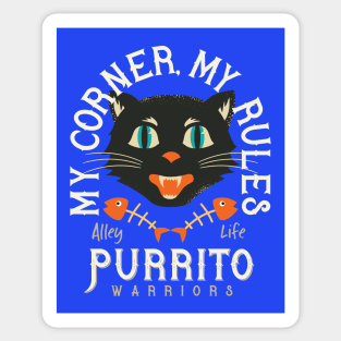 Alley Cat Purrito Warriors Sticker